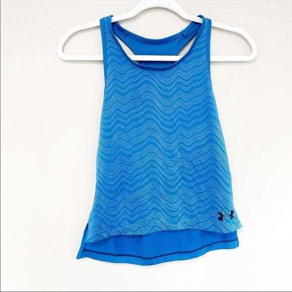 UNDER ARMOUR Blue LUNA TANK TOP SHIRT‎ - Picture 1 of 7